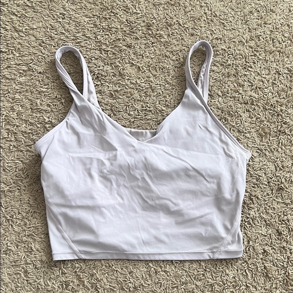 Light Purple Cropped Workout Tank Top